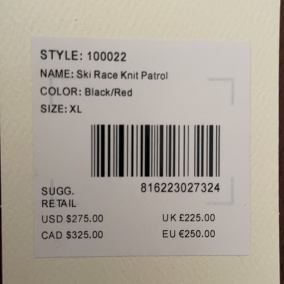 Alps & Meter luxury sweater. Black with a Red Cross, size XL. - Picture 5 of 6